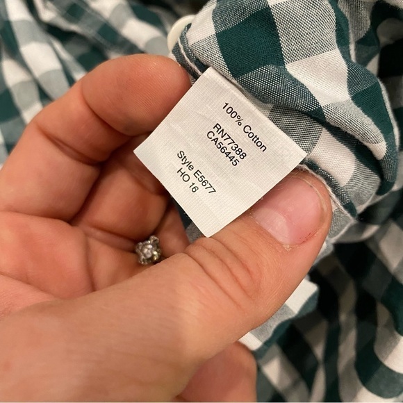 J. Crew Mens XL slim Green Gingham Button Down Shirt - Picture 6 of 7